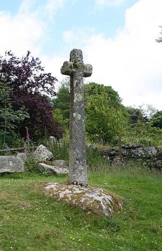 Stone cross SW of church