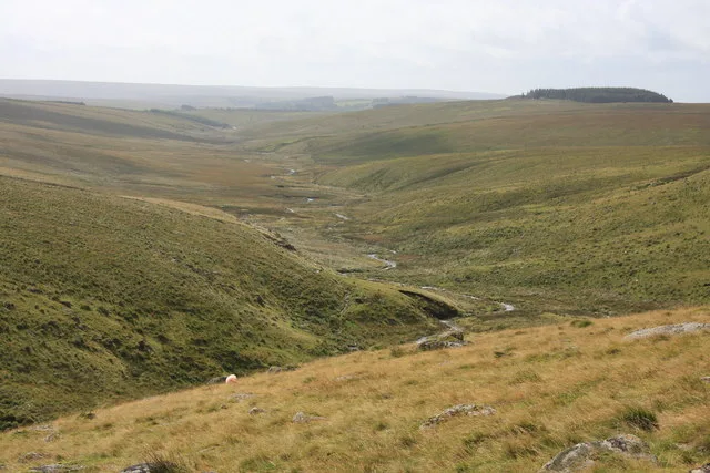 Hut circle near Beardown Man